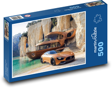 Luxusauto am Strand Puzzle 500 Teile - 46 x 30 cm