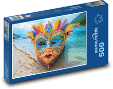 Gondola - Benátska maska Puzzle 500 dielikov - 46 x 30 cm 