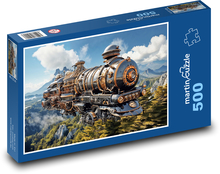 Train - Locomotive Puzzle of 500 pieces - 46 x 30 cm 