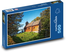 Drevený kostol Puzzle 500 dielikov - 46 x 30 cm 