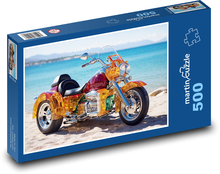Motocykel na pláži Puzzle 500 dielikov - 46 x 30 cm 