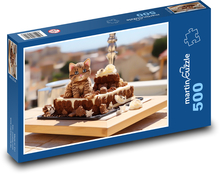 Ciasto czekoladowe - kot Puzzle 500 elementów - 46x30 cm