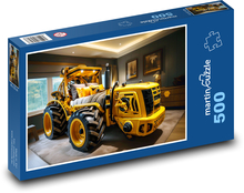 Postel - žluté auto Puzzle 500 dílků - 46 x 30 cm