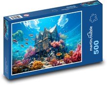 House under the sea - corals Puzzle of 500 pieces - 46 x 30 cm 