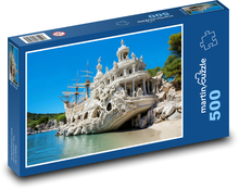 Dom - loď, skala Puzzle 500 dielikov - 46 x 30 cm 