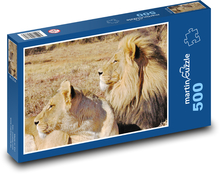 Lev a lvice Puzzle 500 dílků - 46 x 30 cm