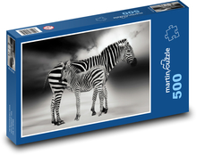 Zebra - matka a mláďa Puzzle 500 dielikov - 46 x 30 cm 