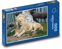 Biely lev Puzzle 500 dielikov - 46 x 30 cm 