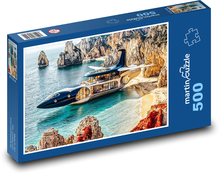 Samolot - nowoczesny hotel Puzzle 500 elementów - 46x30 cm