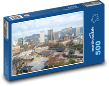 Hanok - Soul, Korea Puzzle 500 dílků - 46 x 30 cm