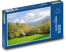 Górska chata - natura Puzzle 500 elementów - 46x30 cm