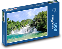 Príroda - vodopád Puzzle 500 dielikov - 46 x 30 cm 