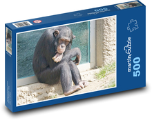 Monkey - chimpanzee Puzzle of 500 pieces - 46 x 30 cm 