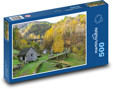 Italien - Bergtal Puzzle 500 Teile - 46 x 30 cm