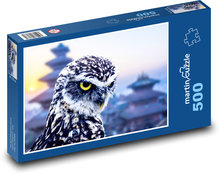 Pták - sova Puzzle 500 dílků - 46 x 30 cm