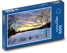 Krajobraz - zachód słońca Puzzle 500 elementów - 46x30 cm