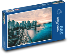 Mesto - západ slnka Puzzle 500 dielikov - 46 x 30 cm 
