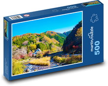 Krajina v údolí - Japonsko Puzzle 500 dielikov - 46 x 30 cm