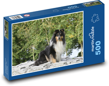 Shetlandský ovčiak Puzzle 500 dielikov - 46 x 30 cm 