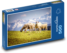 Lúka - stádo oviec Puzzle 500 dielikov - 46 x 30 cm 