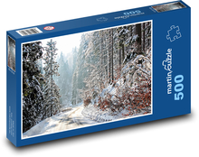 Zimná cesta Puzzle 500 dielikov - 46 x 30 cm 
