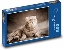 Kot szkocki zwisłouchy Puzzle 500 elementów - 46x30 cm