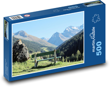 Widok na góry - ławka Puzzle 500 elementów - 46x30 cm
