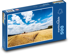Żniwa - pole, kombajn Puzzle 500 elementów - 46x30 cm
