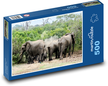 Tiere - Elefanten Puzzle 500 Teile - 46 x 30 cm
