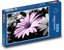 Pink Flower Puzzle of 500 pieces - 46 x 30 cm 