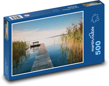 Mólo - kotvisko, západ slnka Puzzle 500 dielikov - 46 x 30 cm 