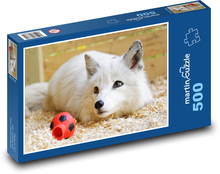 White fox Puzzle of 500 pieces - 46 x 30 cm 