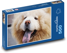 Niebieski język - pies Puzzle 500 elementów - 46x30 cm