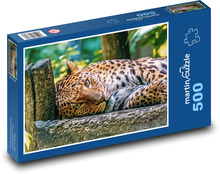 Leopard - zvíře Puzzle 500 dílků - 46 x 30 cm