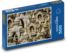 Kamenné sochy na chráme v Indonézii Puzzle 500 dielikov - 46 x 30 cm 