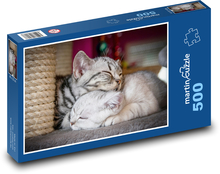 Dwa śpiące koty Puzzle 500 elementów - 46x30 cm