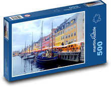 A romantic evening in Copenhagen, Denmark Puzzle of 500 pieces - 46 x 30 cm 