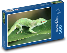 Zielony gekon Puzzle 500 elementów - 46x30 cm