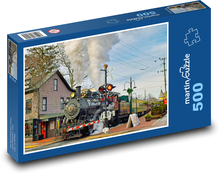 Dampfzug in der Stadt Puzzle 500 Teile - 46 x 30 cm
