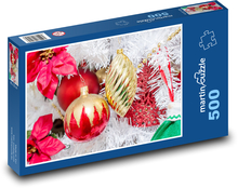 Kolorowe ozdoby choinkowe Puzzle 500 elementów - 46x30 cm