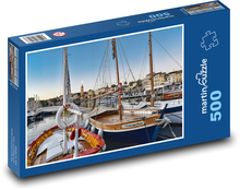 Łodzie z lampkami bożonarodzeniowymi Puzzle 500 elementów - 46x30 cm