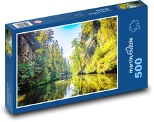 River in a forest gorge Puzzle of 500 pieces - 46 x 30 cm 