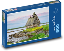 Drevenica pri jazere Puzzle 500 dielikov - 46 x 30 cm 