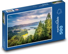 Sete Cidades from heaven Puzzle of 500 pieces - 46 x 30 cm 