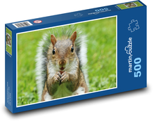 Cute squirrel with a nut Puzzle of 500 pieces - 46 x 30 cm 