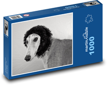 Elegancki chart, czarno-biały portret Puzzle 1000 elementów - 60x46 cm