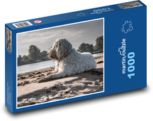 Sommerbetrachtung am Wasser,  Goldendoodle-Hund Puzzle 1000 Teile - 60 x 46 cm
