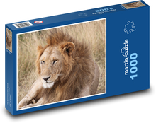 Majestätischer Löwe der afrikanischen Savanne Puzzle 1000 Teile - 60 x 46 cm