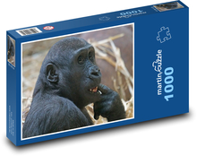 Zamyslená gorila Puzzle 1000 dielikov - 60 x 46 cm 