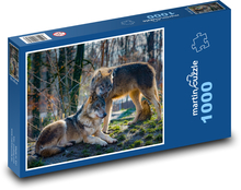 Wölfe im Wald Puzzle 1000 Teile - 60 x 46 cm